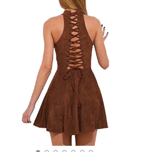 Brown lace dress - Picture 2 of 2